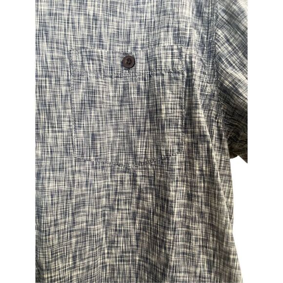 Rebels & Nomads Men's Blue Space Dye Plaid Cotton Button Up Shirt Size XL - Picture 7 of 9